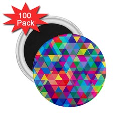 Colorful Abstract Triangle Shapes Background 2 25  Magnets (100 Pack) 