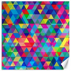 Colorful Abstract Triangle Shapes Background Canvas 20  X 20   by TastefulDesigns