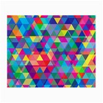 Colorful Abstract Triangle Shapes Background Small Glasses Cloth (2-Side) Front