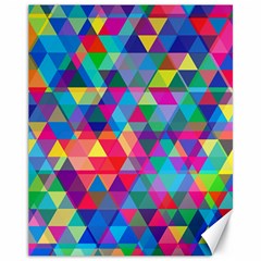 Colorful Abstract Triangle Shapes Background Canvas 11  X 14   by TastefulDesigns