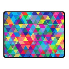 Colorful Abstract Triangle Shapes Background Double Sided Fleece Blanket (small)  by TastefulDesigns