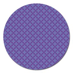 Abstract Purple Pattern Background Magnet 5  (round)