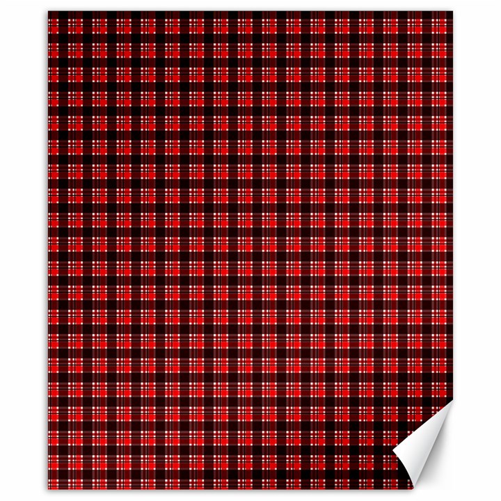 Red Plaid Canvas 20  x 24  