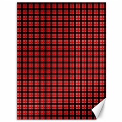 Red Plaid Canvas 36  X 48   by PhotoNOLA