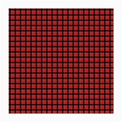 Red Plaid Medium Glasses Cloth by PhotoNOLA