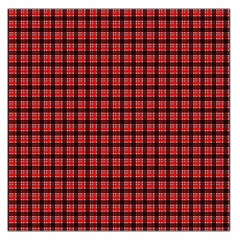 Red Plaid Large Satin Scarf (square)