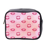 Watercolor Kisses Patterns Mini Toiletries Bag 2-Side Front