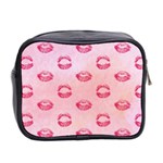 Watercolor Kisses Patterns Mini Toiletries Bag 2-Side Back