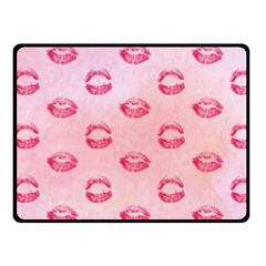 Watercolor Kisses Patterns Double Sided Fleece Blanket (small)  by TastefulDesigns