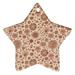 Retro Sketchy Floral Patterns Ornament (star) by TastefulDesigns