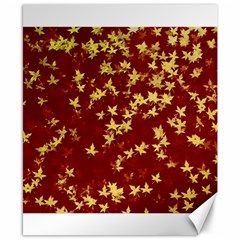 Background Design Leaves Pattern Canvas 8  X 10  by Simbadda