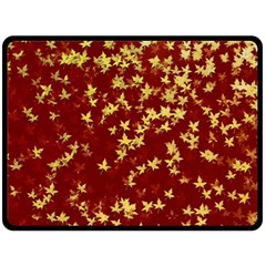 Background Design Leaves Pattern Double Sided Fleece Blanket (large)  by Simbadda