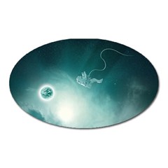 Astronaut Space Travel Gravity Oval Magnet