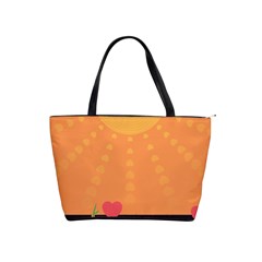 Love Heart Valentine Sun Flowers Shoulder Handbags by Simbadda