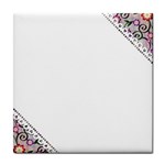 Floral Ornament Baby Girl Design Tile Coasters Front