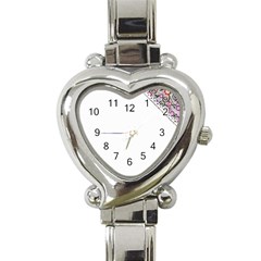 Floral Ornament Baby Girl Design Heart Italian Charm Watch by Simbadda