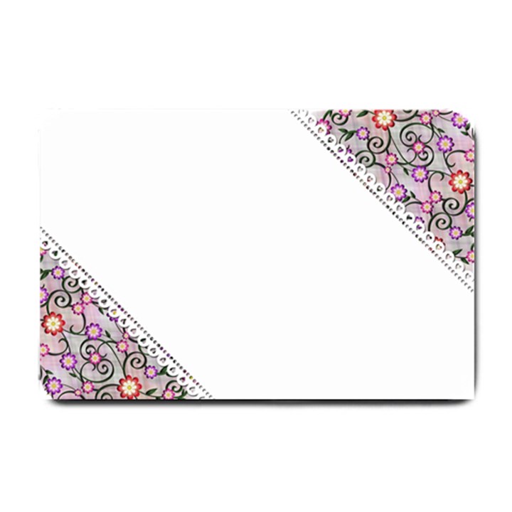 Floral Ornament Baby Girl Design Small Doormat 