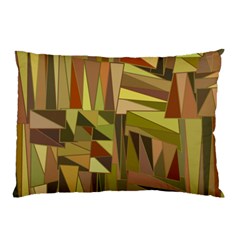 Earth Tones Geometric Shapes Unique Pillow Case by Simbadda