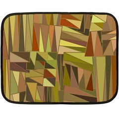 Earth Tones Geometric Shapes Unique Fleece Blanket (mini)