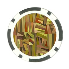 Earth Tones Geometric Shapes Unique Poker Chip Card Guard (10 Pack) by Simbadda