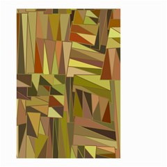 Earth Tones Geometric Shapes Unique Small Garden Flag (two Sides) by Simbadda