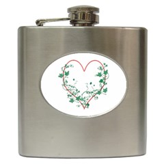 Heart Ranke Nature Romance Plant Hip Flask (6 Oz) by Simbadda