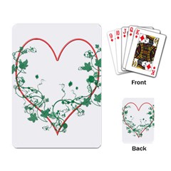 Heart Ranke Nature Romance Plant Playing Card by Simbadda