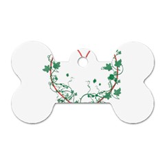 Heart Ranke Nature Romance Plant Dog Tag Bone (two Sides) by Simbadda