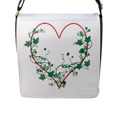 Heart Ranke Nature Romance Plant Flap Messenger Bag (l)  by Simbadda