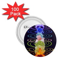 Chakra Spiritual Flower Energy 1.75  Buttons (100 pack) 