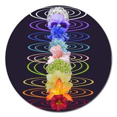 Chakra Spiritual Flower Energy Magnet 5  (Round)