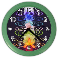 Chakra Spiritual Flower Energy Color Wall Clocks