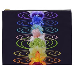 Chakra Spiritual Flower Energy Cosmetic Bag (xxxl)  by Simbadda