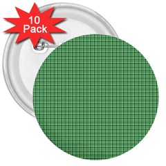 Green1 3  Buttons (10 Pack)  by PhotoNOLA