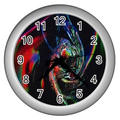 Abstraction Dive From Inside Wall Clocks (silver) 