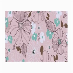 Background Texture Flowers Leaves Buds Small Glasses Cloth (2-side) by Simbadda