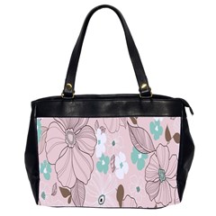 Background Texture Flowers Leaves Buds Office Handbags (2 Sides)  by Simbadda