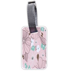 Background Texture Flowers Leaves Buds Luggage Tags (two Sides)
