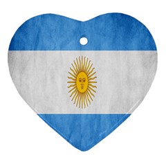 Argentina Texture Background Ornament (Heart)