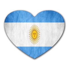 Argentina Texture Background Heart Mousepads by Simbadda