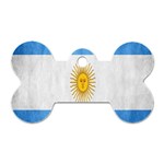 Argentina Texture Background Dog Tag Bone (One Side) Front