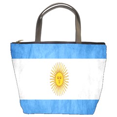 Argentina Texture Background Bucket Bags