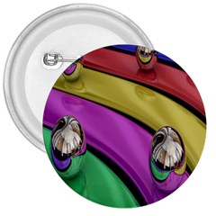 Balloons Colorful Rainbow Metal 3  Buttons by Simbadda