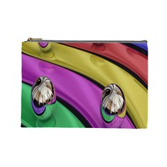 Balloons Colorful Rainbow Metal Cosmetic Bag (large)  by Simbadda