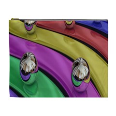 Balloons Colorful Rainbow Metal Cosmetic Bag (xl) by Simbadda