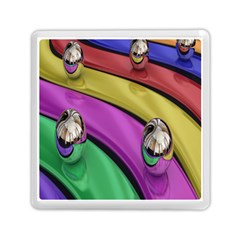 Balloons Colorful Rainbow Metal Memory Card Reader (square)  by Simbadda