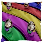 Balloons Colorful Rainbow Metal Large Cushion Case (Two Sides) Front