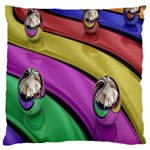 Balloons Colorful Rainbow Metal Large Flano Cushion Case (One Side) Front