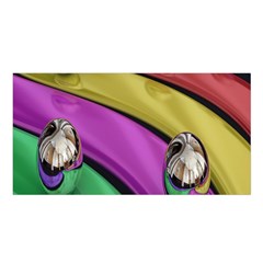 Balloons Colorful Rainbow Metal Satin Shawl by Simbadda