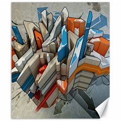 Abstraction Imagination City District Building Graffiti Canvas 8  X 10  by Simbadda